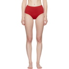 Her Line Red Classic High-Waist Bikini Briefs