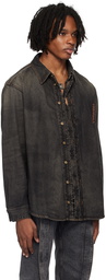 Y/Project Black Hook & Eye Denim Shirt