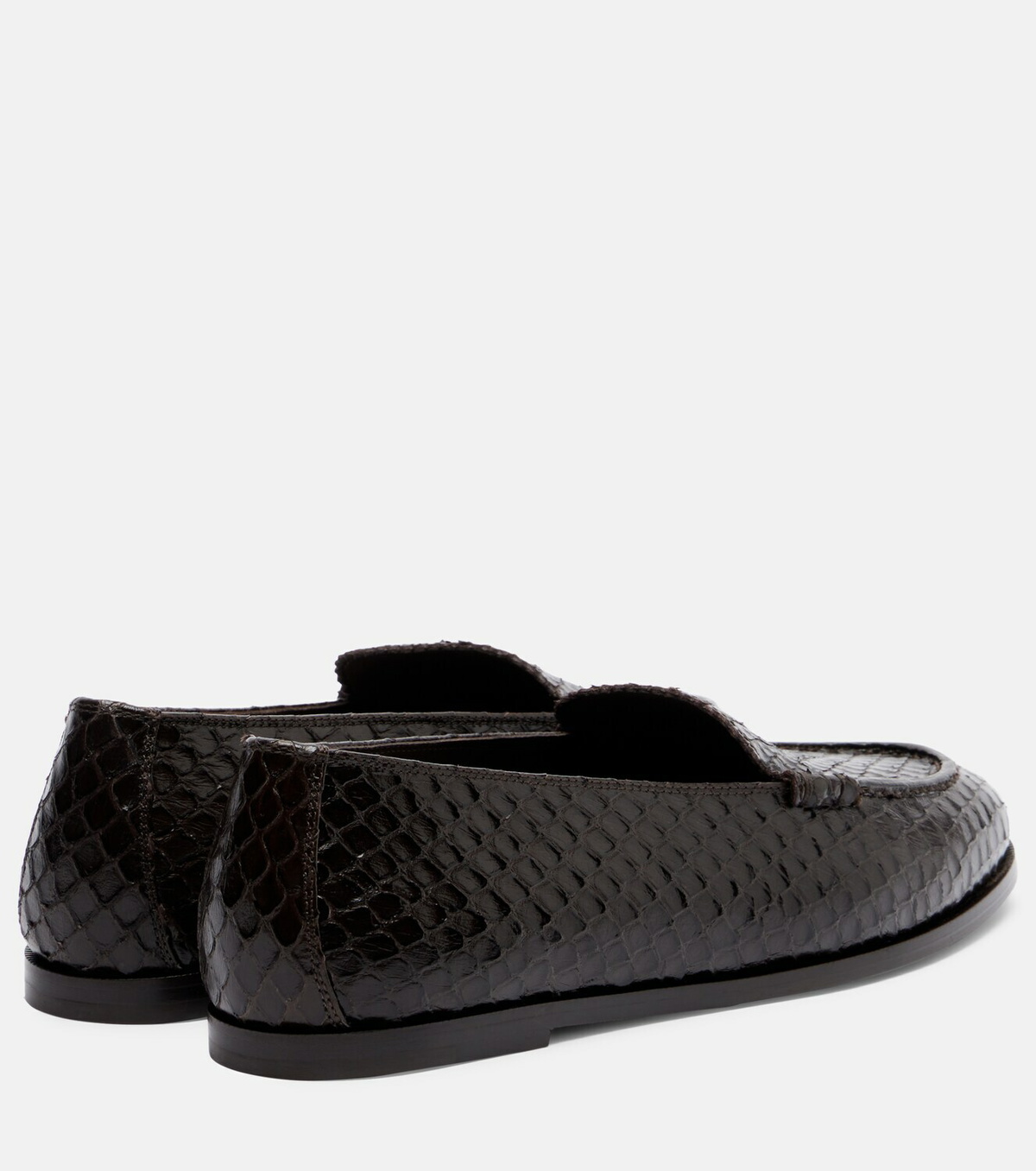 Aquazzura College snake-effect leather loafers