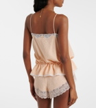 Chloé Lace-trimmed silk jacquard camisole