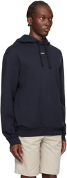 Hugo Navy Bonded Hoodie