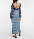 Rixo Jeanie printed halterneck midi dress