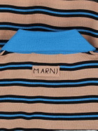 Marni Striped Virgin Wool Polo Shirt