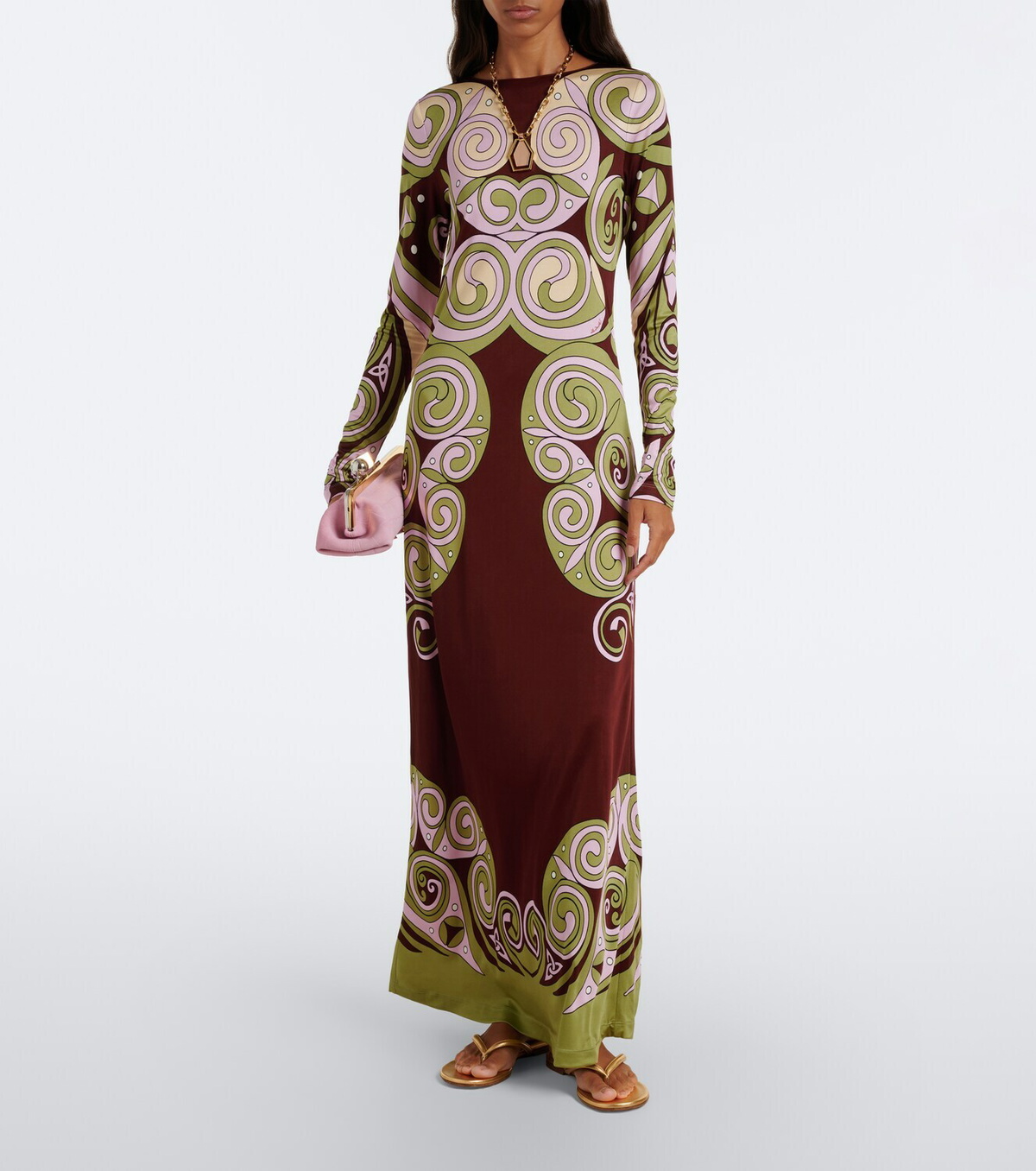 La DoubleJ Kells Swirl jersey maxi dress