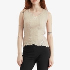 Our Legacy Women's Ragged Vest in Taupe Nylon Mesh