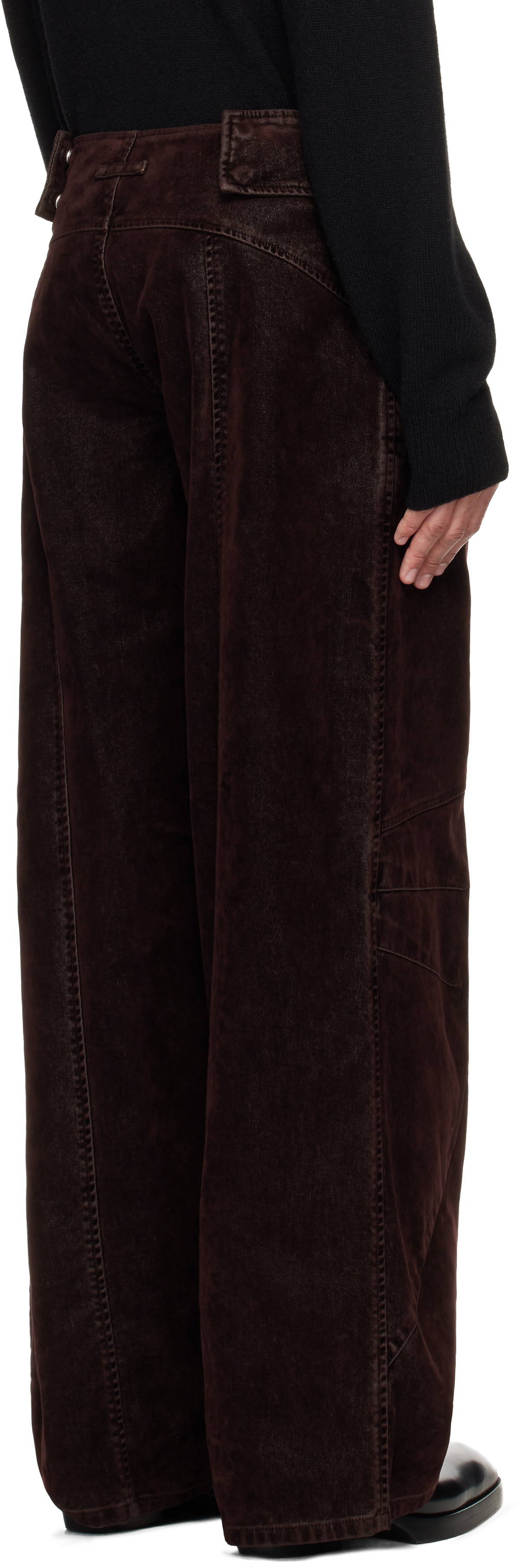 Jean Paul Gaultier Brown Minimal Moto Trousers