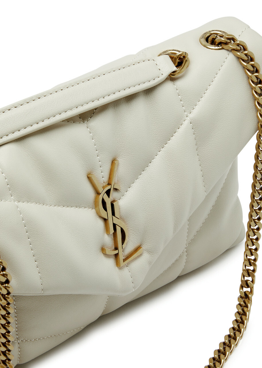 Saint Laurent Puffer Toy Quilted Leather Shoulder bag - White - One Size