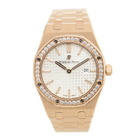 Audemars Piguet Royal Oak Silver Dial 18kt Rose Gold Ladies Watch 67651ORZZ1261OR01
