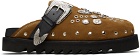 Toga Virilis SSENSE Exclusive Tan Eyelet Metal Sabot Loafers