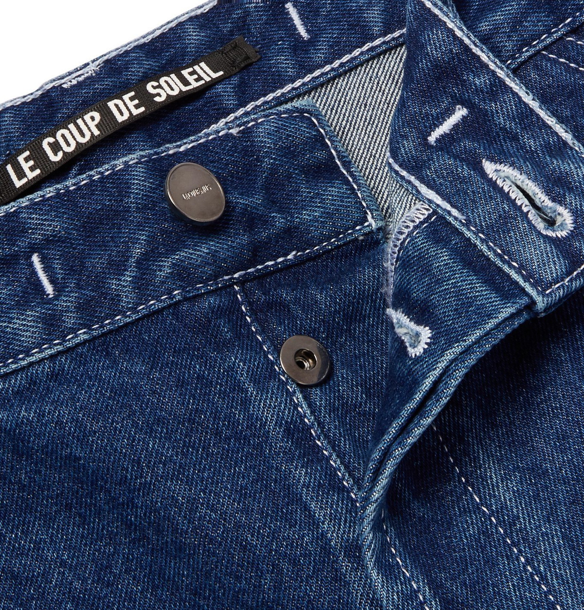 Jacquemus - Le De Nîmes Fleurs Wide-Leg Panelled Denim Jeans - Blue ...
