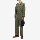 Lee x The Brooklyn Circus Herringbone Pleated Unionall in Muted Olive