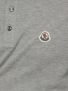 MONCLER - Long Sleeve Cotton Piquet Polo Shirt