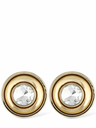 AREA - Crystal Medallion Earrings