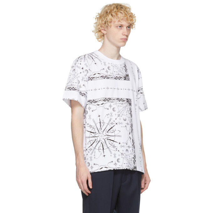sacai ×Dr.Woo Bandana T-Shirt sacai Dr.Woo Bandana Print T Shirt White Black Men s | eBay