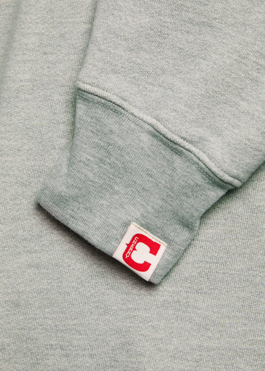 Cherry Los Angeles Western Athletic Logo-embroidered Cotton Sweatshirt Grey