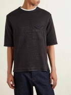 Inis Meáin - Knitted Linen T-Shirt - Brown
