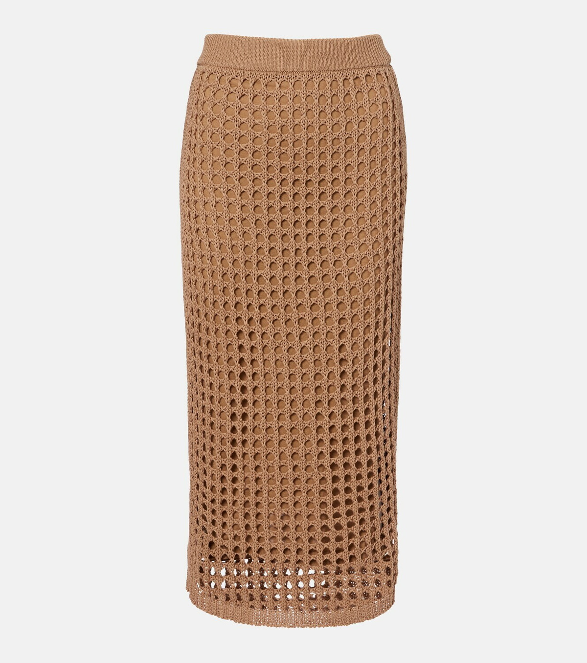 Max Mara Geode open-knit cotton midi skirt