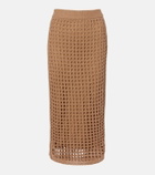 Max Mara Geode open-knit cotton midi skirt