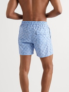 Loro Piana - Mid-Length Printed Swim Shorts - Blue