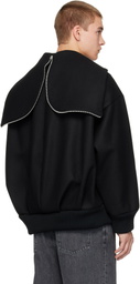 Simone Rocha Black Oversized Split Hood Jacket