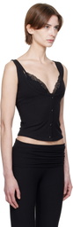 SKIMS Black Soft Lounge Lace Tank Top