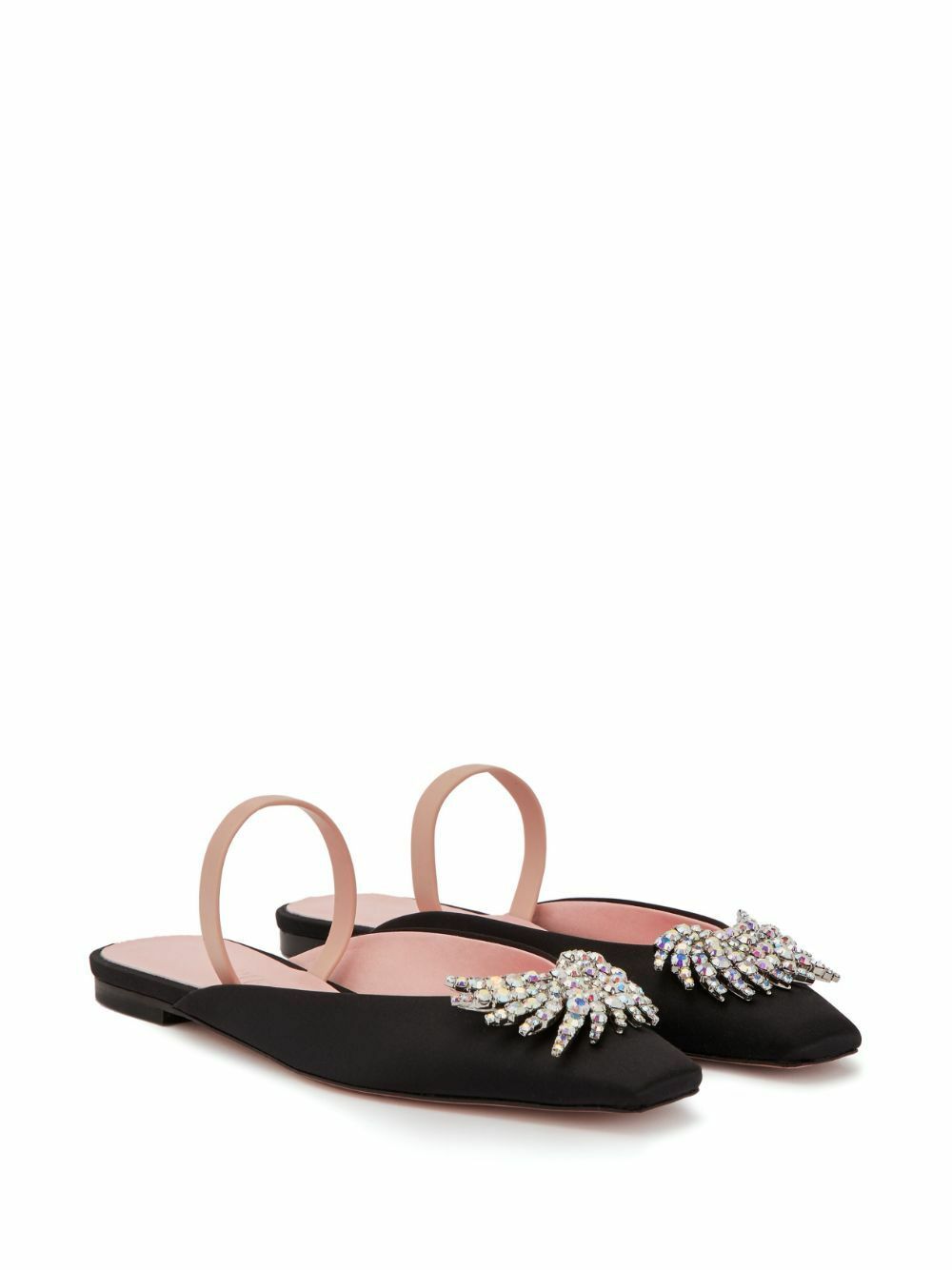 Pīferi Black Drizella Crystal Mules