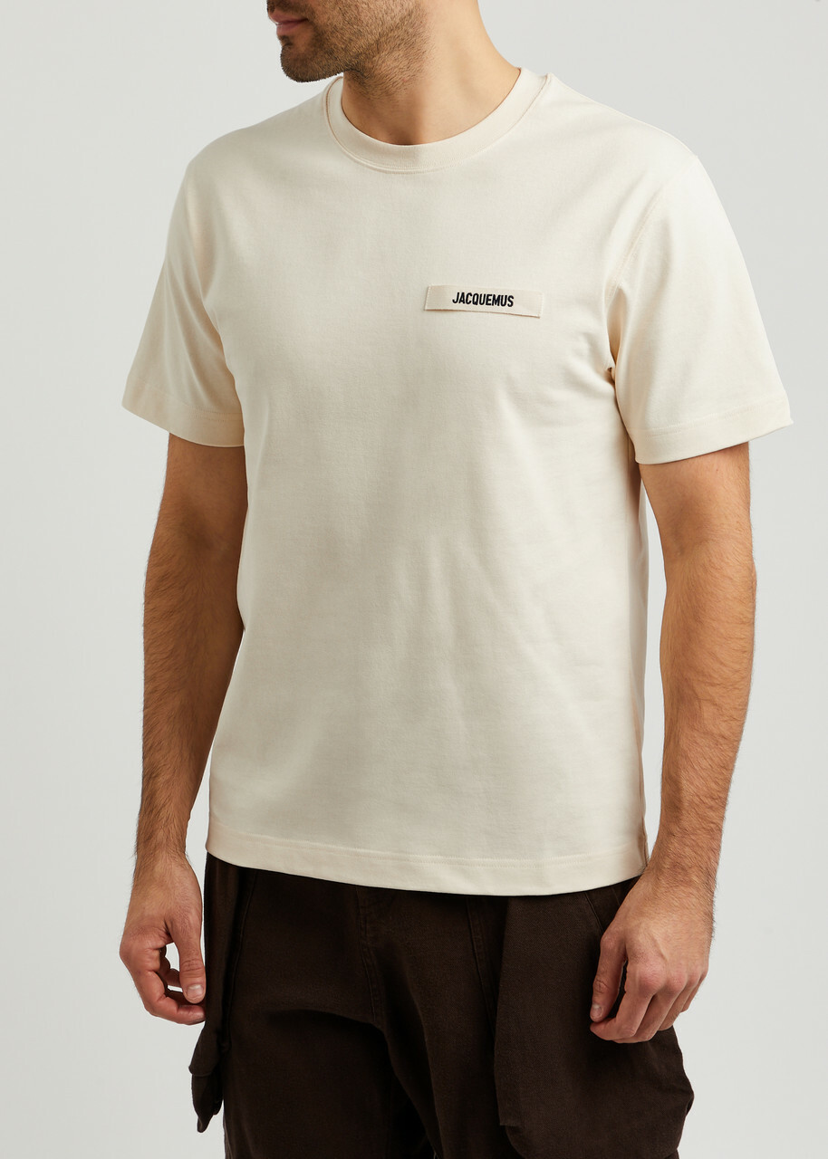 Jacquemus Le T-Shirt Gros Grain Cotton T-shirt Beige Jacquemus