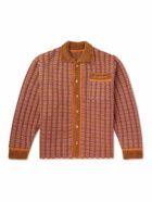 Jacquemus - Macio Jacquard-Knit Cotton-Blend and Faux Fur Cardigan - Brown