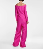 Valentino Crêpe Couture off-shoulder jumpsuit