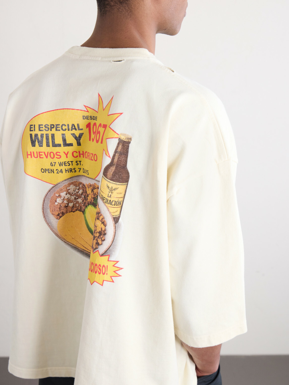 Willy Chavarria - Taco Shop Buffalo Printed Cotton-Jersey T-Shirt - White