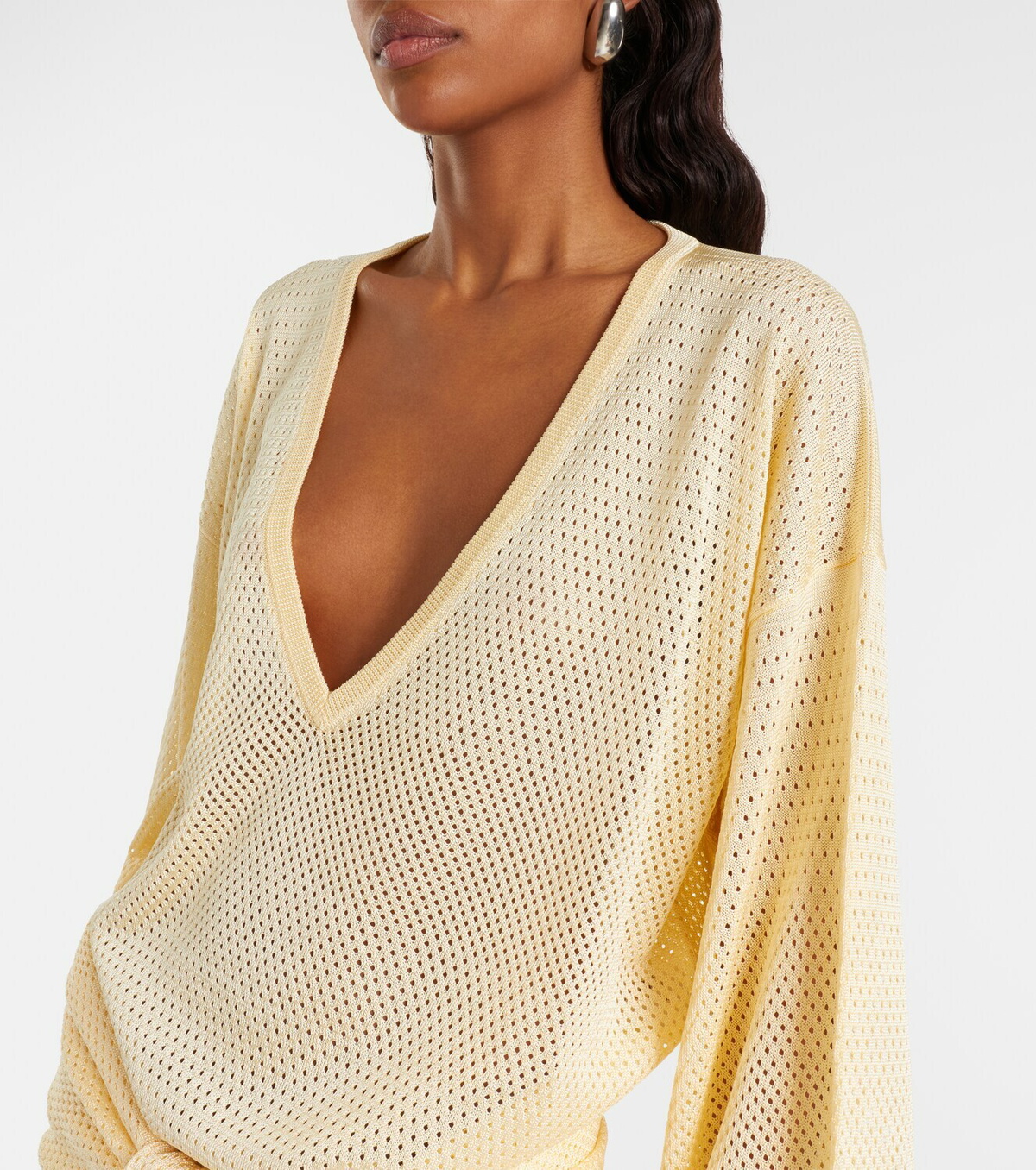 The Attico Open-knit minidress