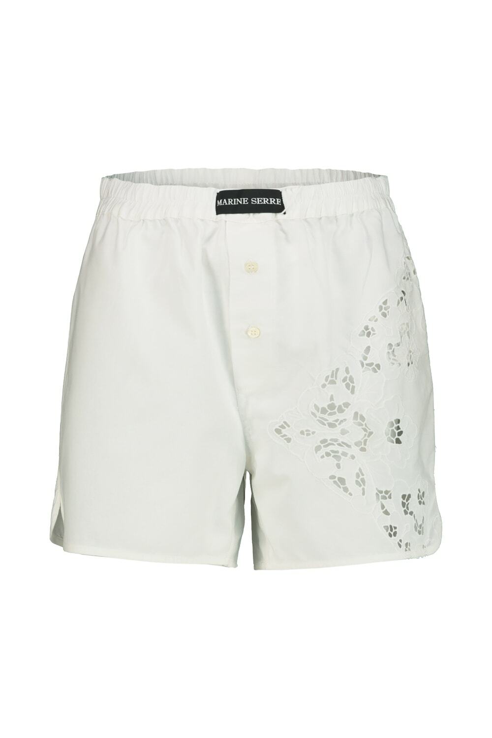 Marine Serre Short In Regenerated Household Linen