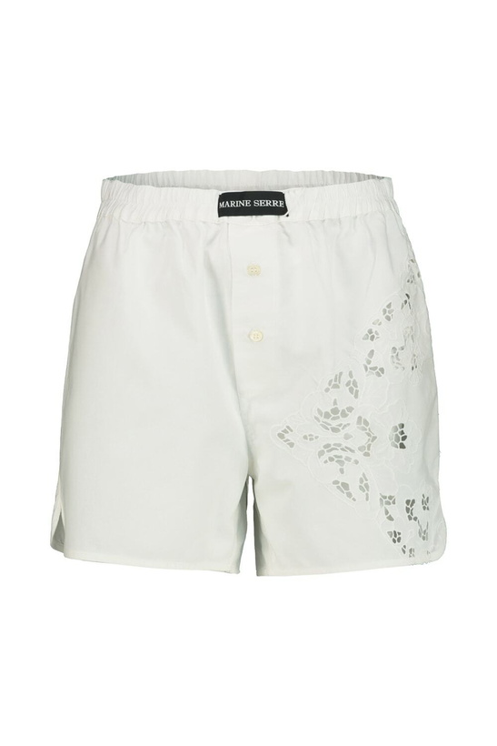 Photo: Marine Serre Short In Regenerated Household Linen