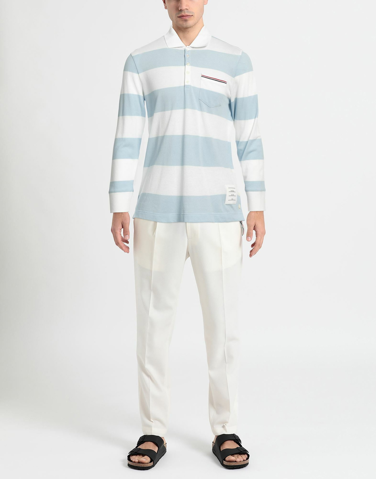Thom Browne Mens Polo shirt Sky in Blue