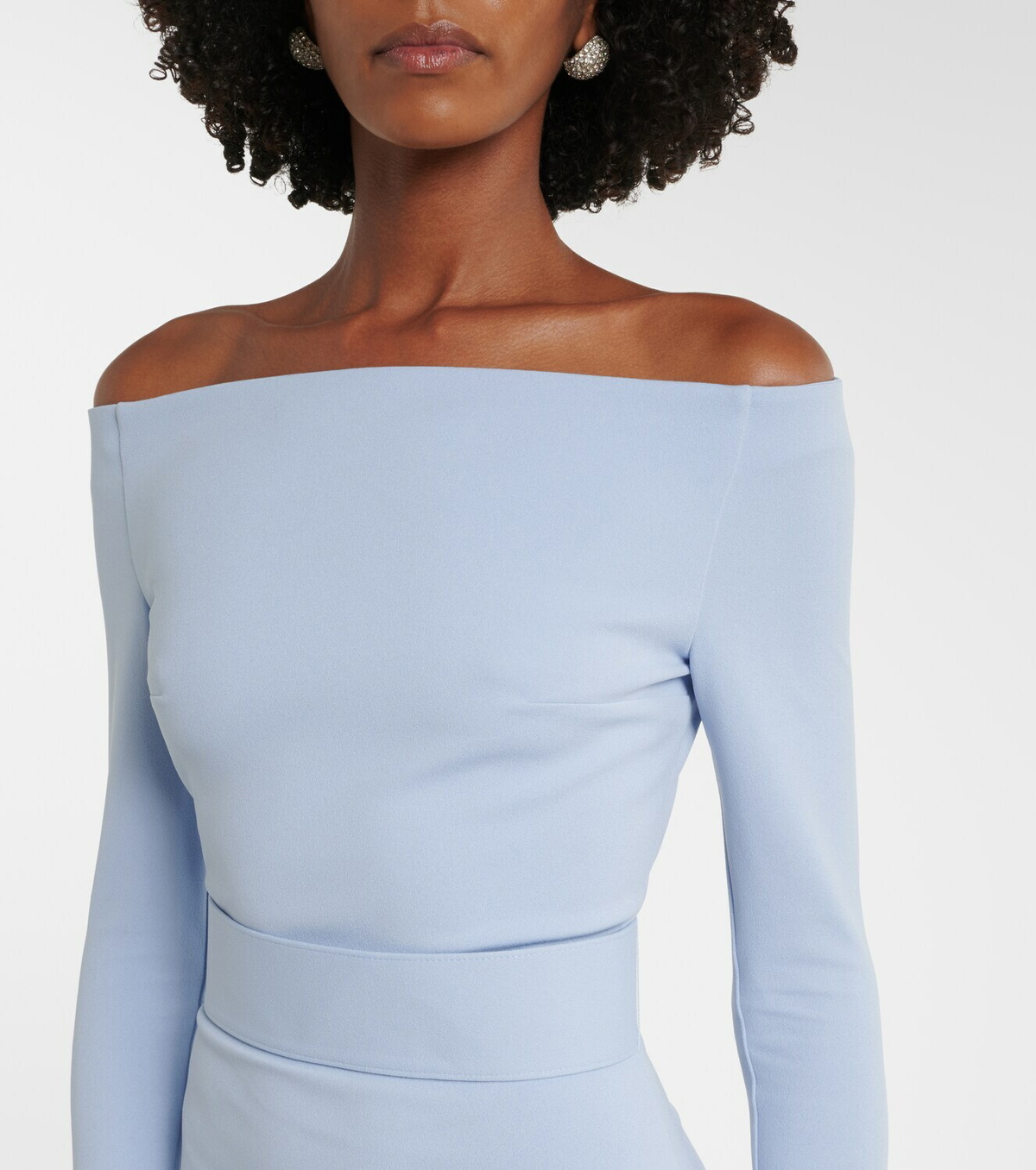 Solace London Sabina off-shoulder gown