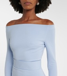 Solace London Sabina off-shoulder gown