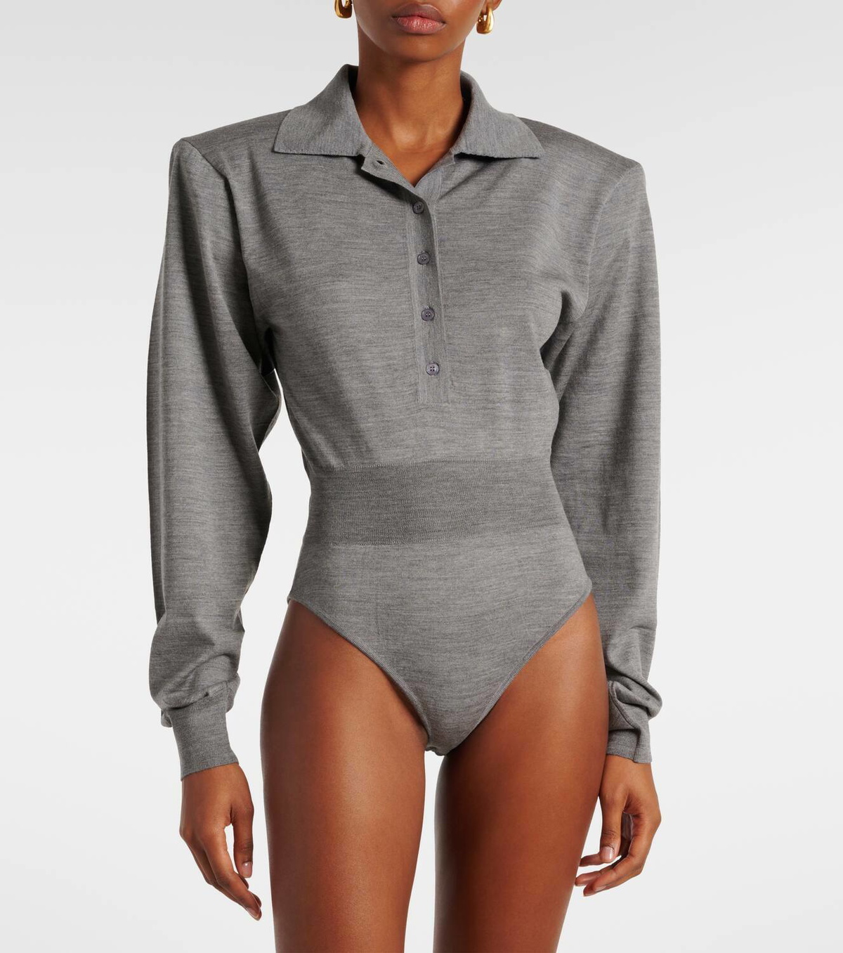 【関税&送料込】Stella Mccartney Compact Knit Bodysuit Stella McCartney Wool bodysuit Stella McCartney