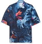 Valentino - Oversized Printed Voile Shirt - Blue