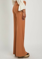 Chloe Flared-leg Wool Trousers Tan