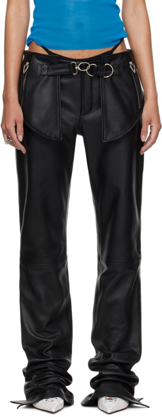 Photo: Jean Paul Gaultier Black Shayne Oliver Edition Leather Pants
