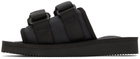 SUICOKE Black MOTO-Cab Sandals