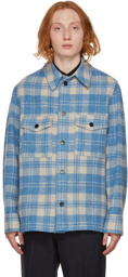 Isabel Marant Beige & Blue Check Wool Gervon Jacket