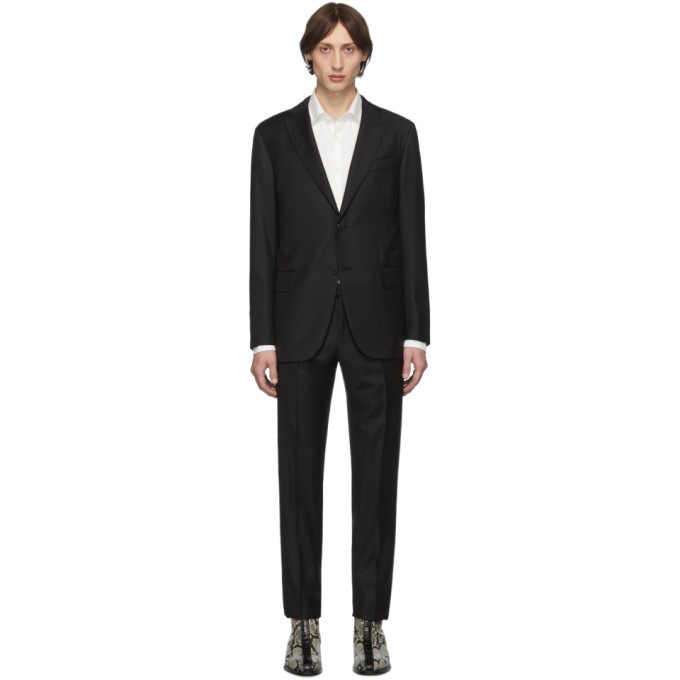 Photo: Eidos Black Wool Two-Button Suit