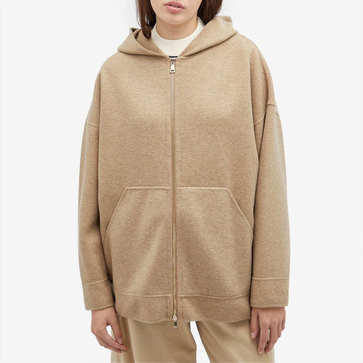 Max Mara Women's Knit Hoodie in Hazelnut Max Mara