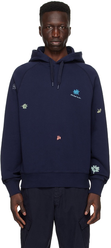Photo: PS by Paul Smith Navy Floral Hoodie