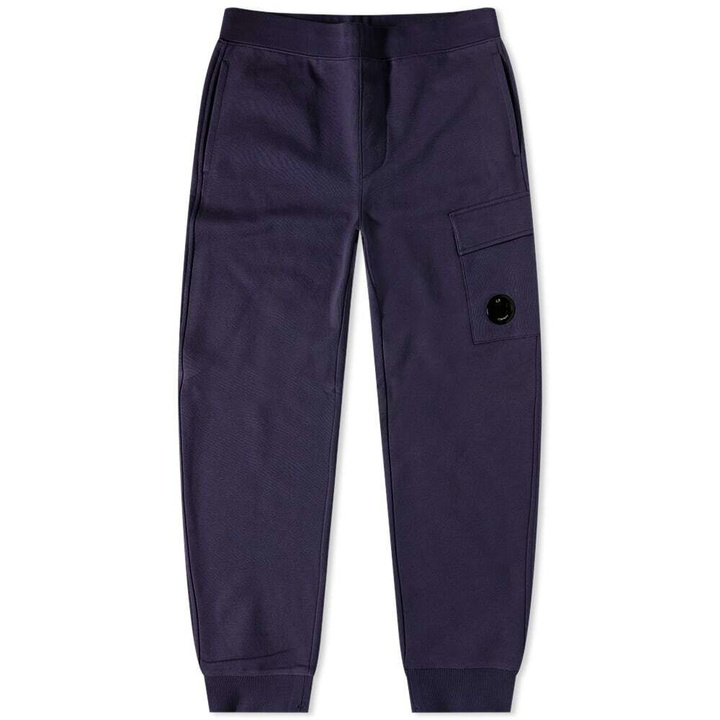 Photo: C.P. Company Men's Diagonal Raised Fleece Cargo Sweat Pant in Total Eclipse