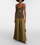The Frankie Shop Ilya cotton-trimmed maxi dress