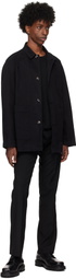 N.Hoolywood Black Slim Straight Slacks Trousers