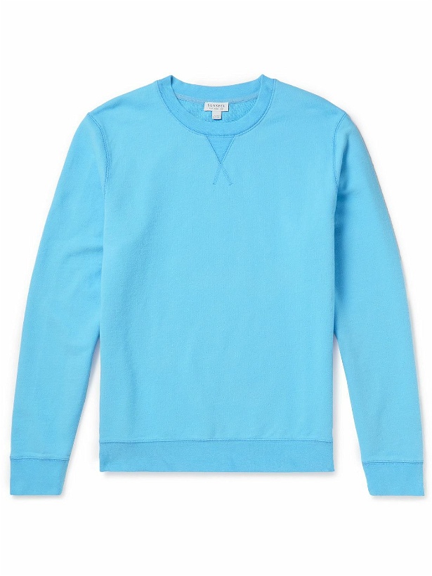 Photo: Sunspel - Cotton-Jersey Sweatshirt - Blue