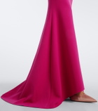 Safiyaa Loura off-shoulder crêpe gown